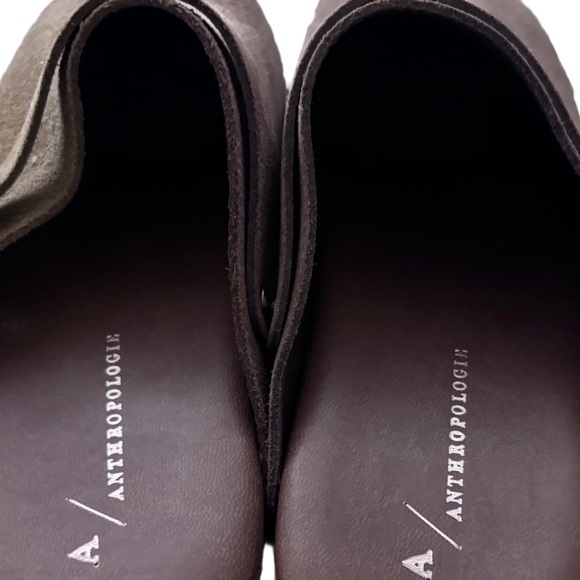 Boho Minimalist European Artisan Suede Clogs Brown Leather Mule EU 39 US 8.5-9 - Picture 6 of 8